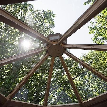 Romantic Treehouse With Hot Tub & Bbq Lodge Praze an Beeble 외부 사진